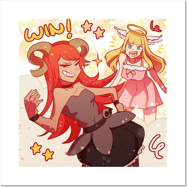 Angel and Devil chan Wall Art by Anarha